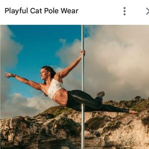 Playful Cat Polewear Mermaid Leggings Black